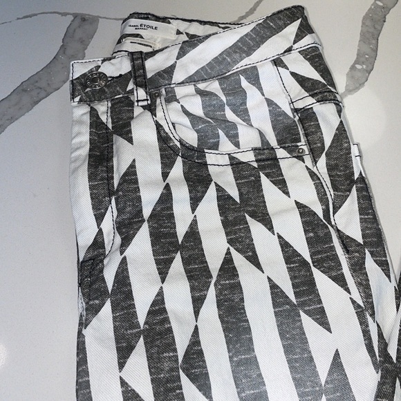 NWOT Isabel Marant Etoile Black Paro Print Skinny Jeans - Picture 4 of 9